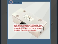 Medyczne czujniki przepływu CAFS5008 Szeroki zakres przepływu 0-60m/s, odporność na wstrząsy 100g Wyjście analogowe (1 do 5 V) (może zapewnić cyfrowe wyjście komunikacji I2C)